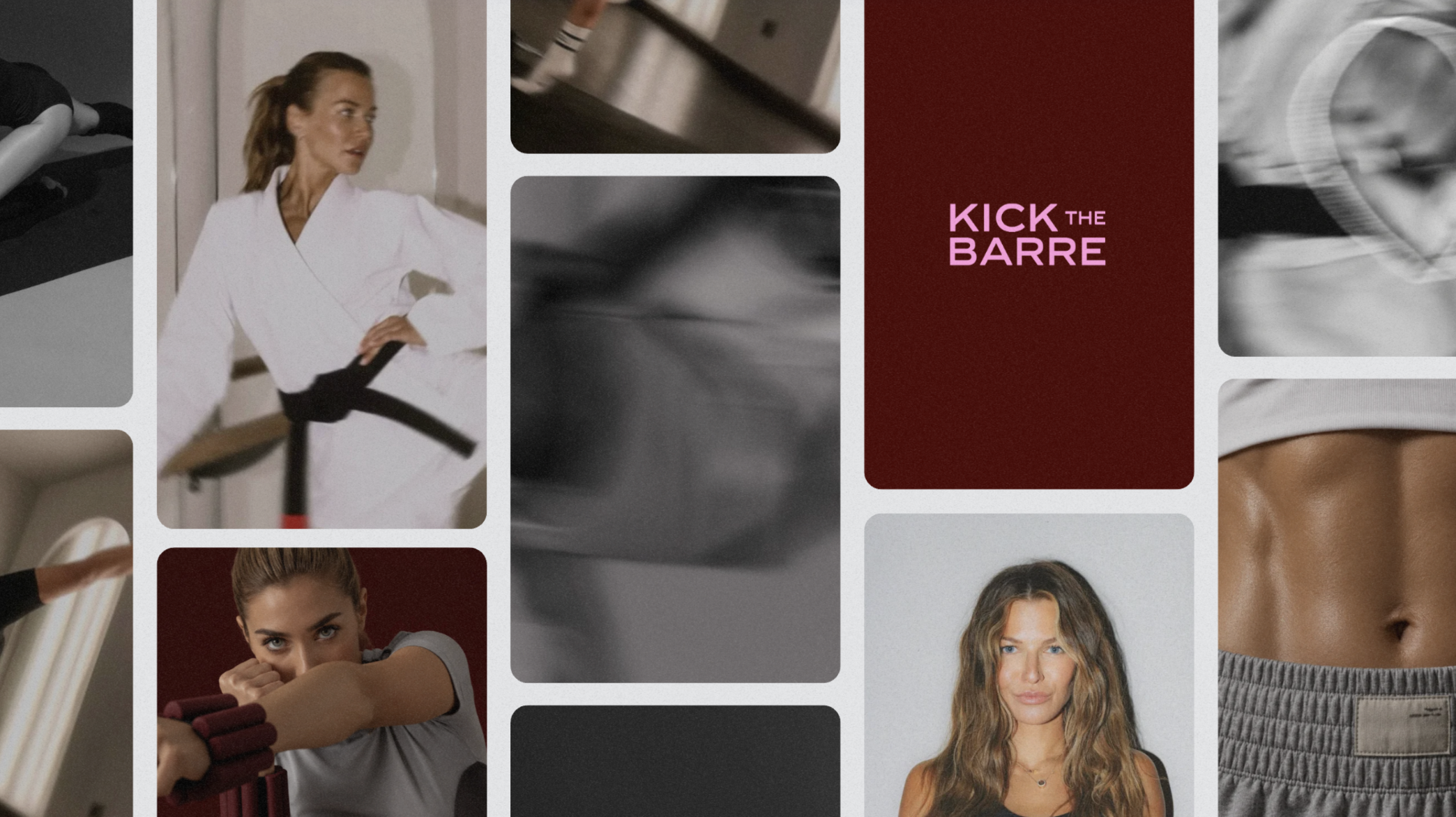 Kick The Barre photography direction collage
