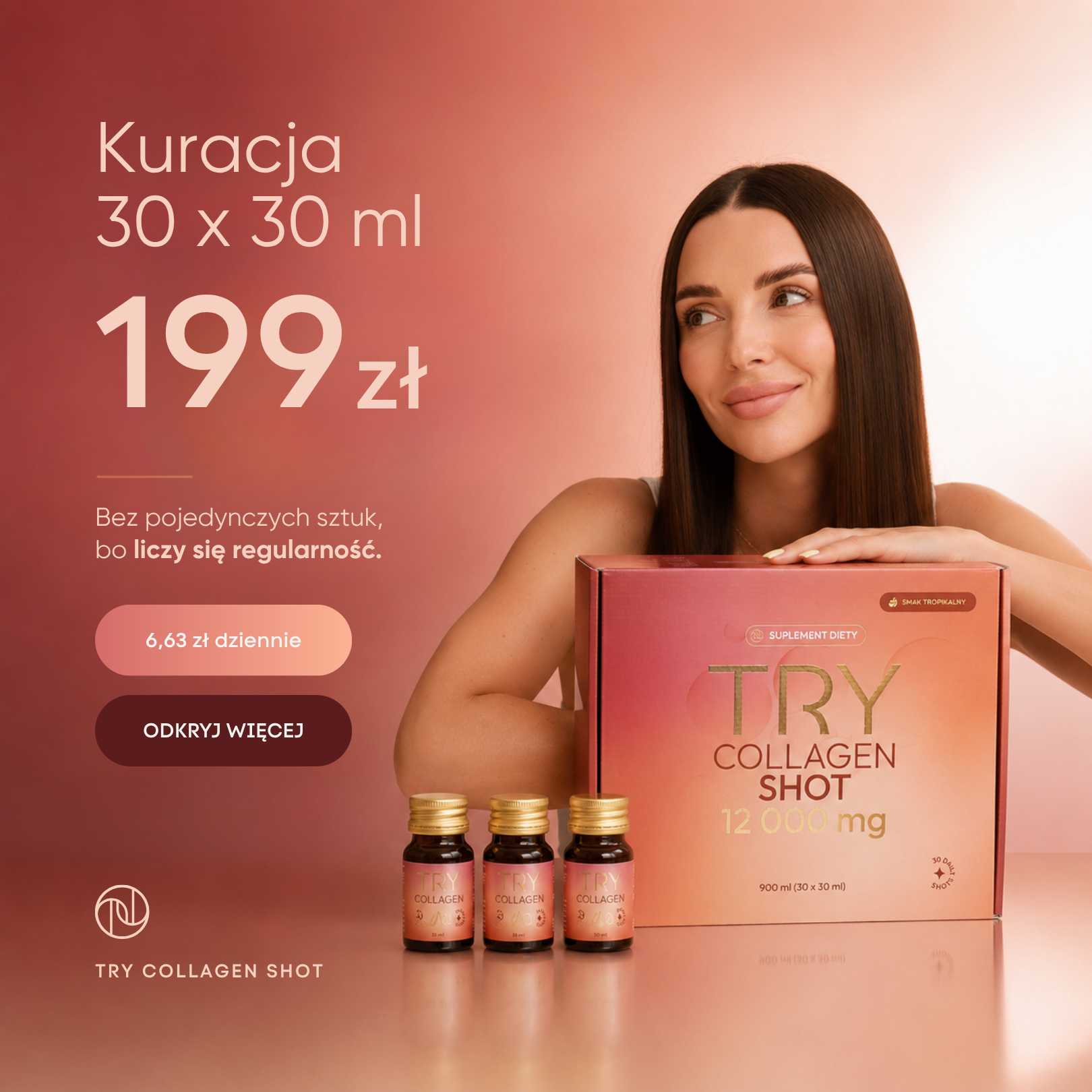 TRY Collagen Shot campaign asset