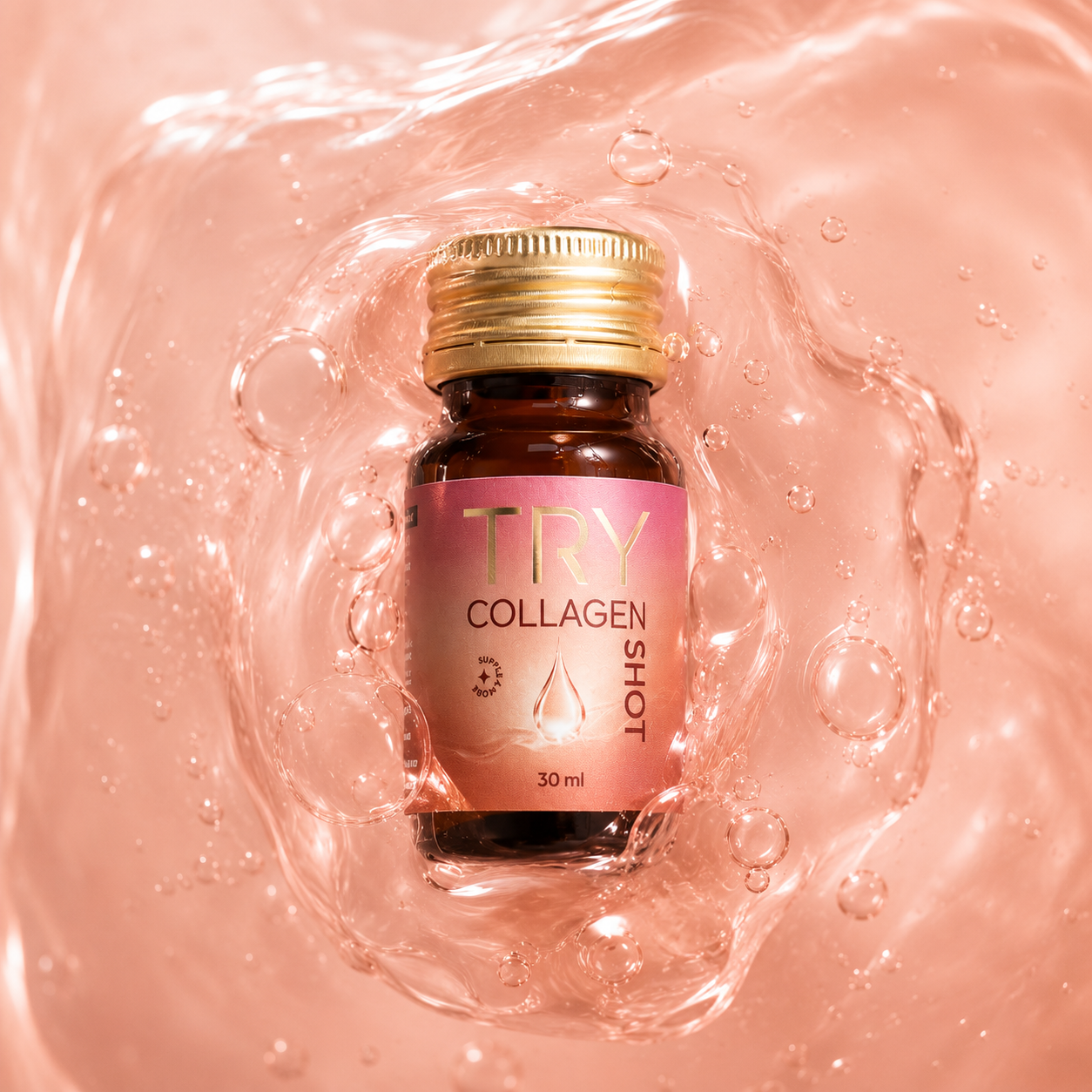 TRY Collagen Shot campaign asset