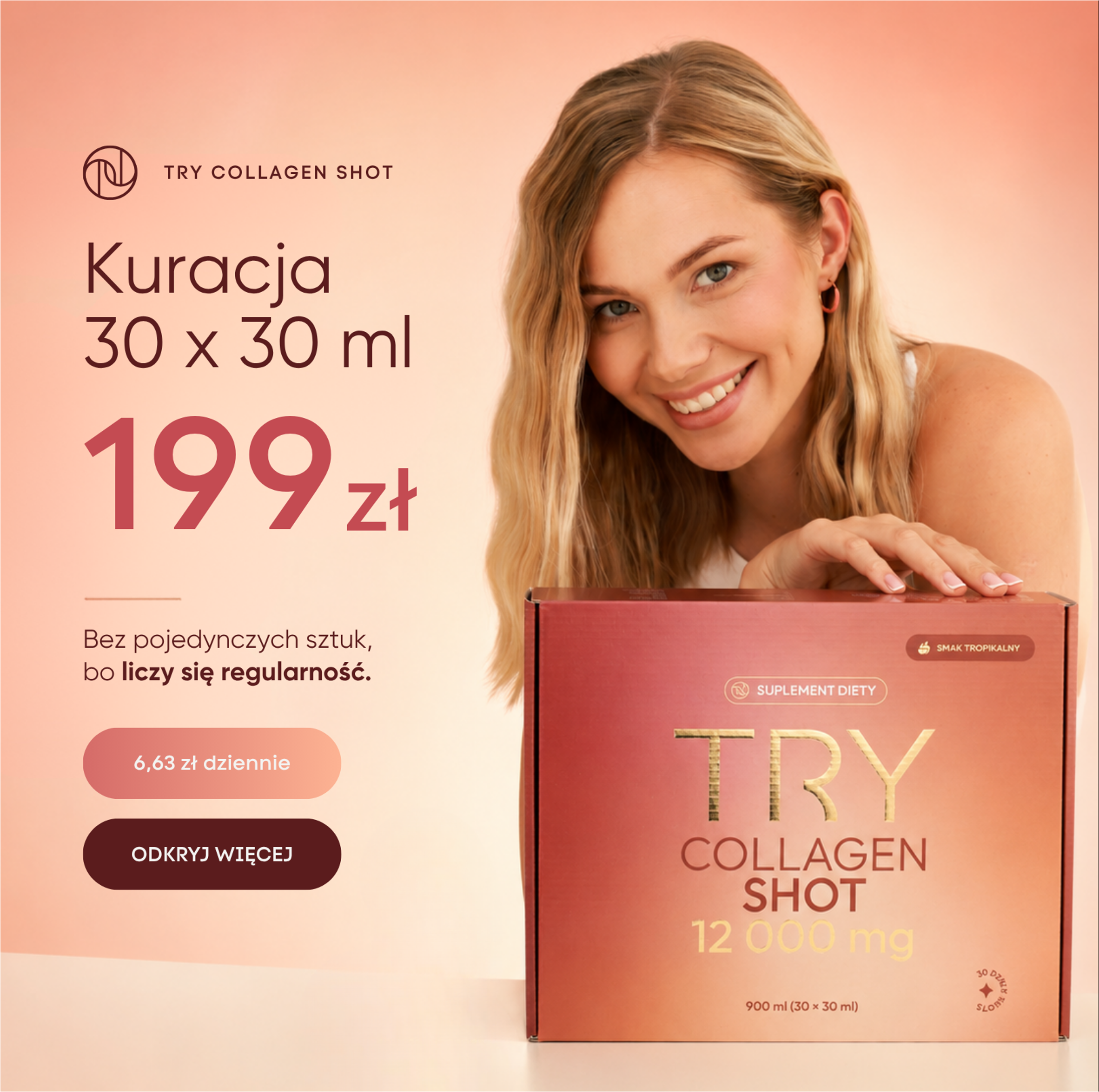 TRY Collagen Shot campaign asset